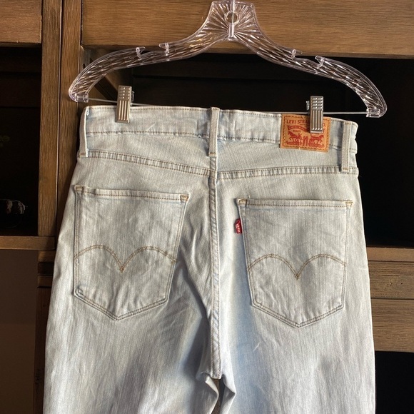Levi’s 725 High Rise Bootcut Light Wash Denim Jeans 29 X 32 J6 - Picture 7 of 12